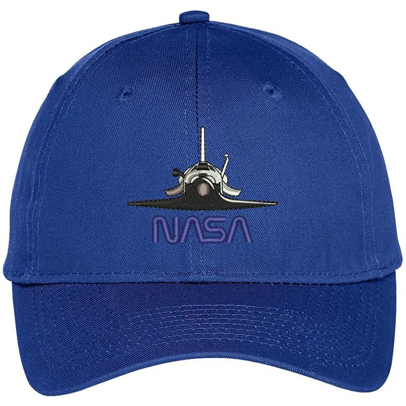 Baseball Caps Space Shuttle NASA Embroidered Snapback Adjustable Baseball Cap - Royal - C612KMEQAJ9 $33.13