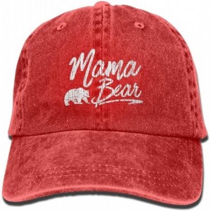 Baseball Caps Mama Bear Baseball Hat Men and Women Summer Sun Hat Travel Sunscreen Cap Fishing Outdoors - Red - CT1857I8CYK $...
