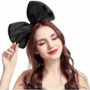 Headbands Women Huge Bow Headband Cute Bowknot Hair Hoop for Halloween Cosplay - Black - CG186TZN3NH $22.21
