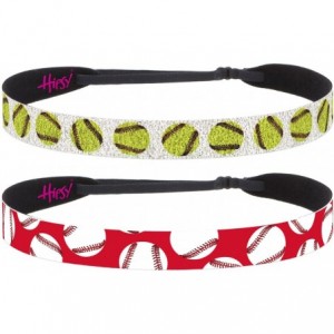 Headbands Baseball & Softball Adjustable No Slip Fast Pitch Hair Headbands for Women Girls & Teens - C918G20SOMG $27.54