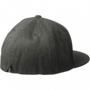 Baseball Caps Men's Logo Flexfit Hat Flat Bill Structured Crown - Ageless Flat Hat Charcoal Heather/Black - CF18H55SXT4 $54.96