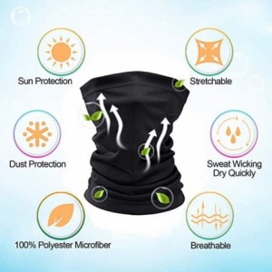 Balaclavas Men Women Sun UV Protection Cooling Neck Gaiter Bandana Balaclava Headwear - 2 Pcs_white - CB198827Q40 $32.50