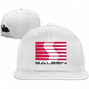 Baseball Caps Mens Saleen Logo A Flat-Brim Cap Adjustable Freestyle Hats - White - CE18WN04CNW $26.32