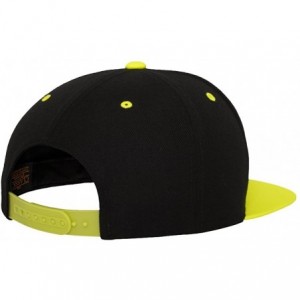 Baseball Caps Custom Hat. 6089 Snapback. Embroidered. Place Your Own Text - Neon Green/Black - CC188ZD44ZA $49.09