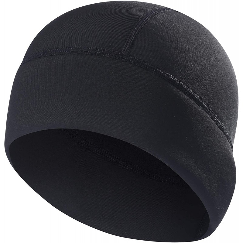 Skullies & Beanies Skull Cap Helmet Liner Winter Thermal Fleece Beanie Windproof Hat - Main Black Men - C818ISHD028 $19.92