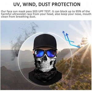Balaclavas Cool Tube Face Mask- Rave Neck Gaiter- Scarf- Bandana- Summer Balaclava for Dust Wind UV Protection - Skf - CF1993...