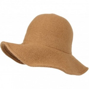 Bucket Hats Wool Winter Floppy Wide Brim Womens Bowler Fodora Hat DWB1103 - Brown - CS18KH6DEK3 $61.24