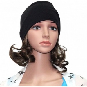 Headbands Women's Solid Stretch Wide Sports Headband Cotton Yoga Hairband Bandanas - Black - CO188NEYQU3 $16.58
