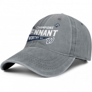Baseball Caps Unisex Men's Women Denim 2019-National-League-Champion- Cap Stylish Cowboy Hats Athletic Caps - Grey-8 - CG18A8...
