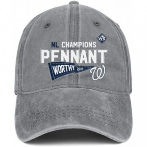 Baseball Caps Unisex Men's Women Denim 2019-National-League-Champion- Cap Stylish Cowboy Hats Athletic Caps - Grey-8 - CG18A8...