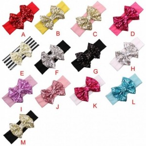 Headbands Baby Hairband- 2017 Fashion Baby Girl Elastic Headband Cute Sequins Bow Hair Accessories - A - CL17YSCGUOU $17.99