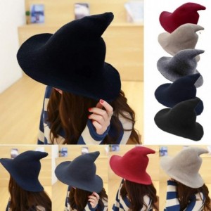 Berets Women's Witch Knitted Wool Hats for Cosplay Costume Daily Wear - Grey - CY18LHNMNR0 $19.15