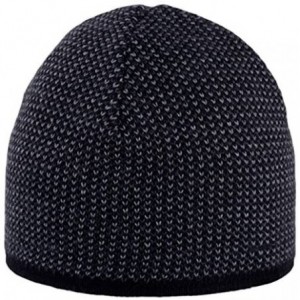 Skullies & Beanies Men's Oversized Stretch Wool Knitted Winter Beanie Hat - Black - CP11K41AKE7 $34.67