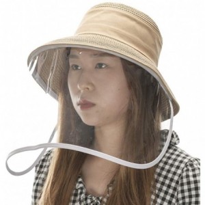 Bucket Hats Packable UPF Straw Sunhat Women Summer Beach Wide Brim Fedora Travel Hat 54-59CM - CZ199DST42S $51.09