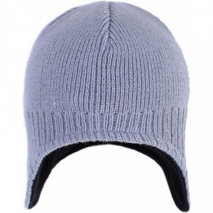 Skullies & Beanies Mens Warm Winter Hats Fleece Lined Earflap Hat Daily Beanie Watch Cap - Light Grey - C5192N6WUSI $20.24