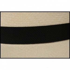 Cowboy Hats (1" & .5") Embossed Patterned Leather Panama Hat Band - Black Points - C118O25EUMC $27.55