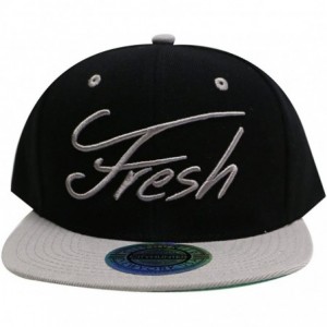 Baseball Caps Fresh Summer Snapback Hats - Black/Grey - CC11YREVZZL $26.99