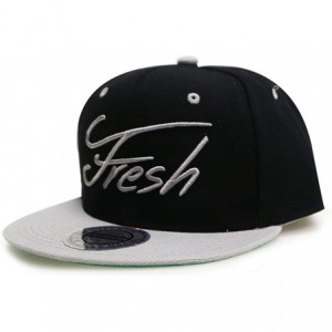 Baseball Caps Fresh Summer Snapback Hats - Black/Grey - CC11YREVZZL $26.99
