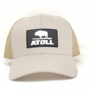 Baseball Caps Atoll Baseball Cap Trucker Hat - 7 Hole Snapback Adjustable Breathable Hat - Atoll Desert Khaki - C318A6DZWRR $...