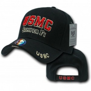 Baseball Caps US Military Legend Branch Logo Rich Embroidered Baseball Caps S001 - Usmc Black - CK11JZ3OMBD $35.78