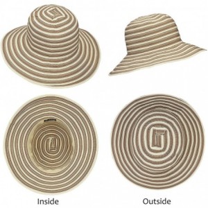 Sun Hats Women Summer Hat Packable Striped Floppy Wide Brim Beach Sun Protection Gardening Travel Hats - Beige - CQ18D0GZND4 ...