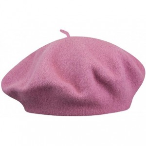 Berets Women's French Beret - Pink - CY114WRHYFX $44.30