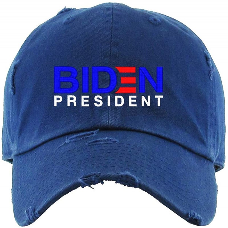 Baseball Caps President Election Embroidered Adjustable Distressed - Navy - CH1986HRW8Y $30.50