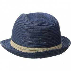Sun Hats Women's Mixed Braid Fedora Sun Hat - Navy - CD126AORPEJ $33.12