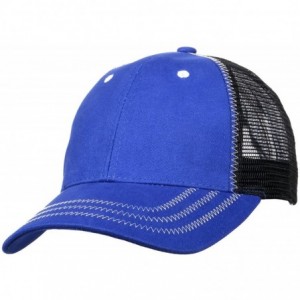 Baseball Caps Carpe Diem Unisex Low Profile Mesh Trucker Hat 6892 - Royal - CA11OBE0JVN $24.17