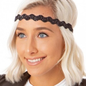 Headbands Adjustable No Slip Cute Fashion Black Headbands for Women & Girls Multi Packs - CZ18DT0NMIK $19.03