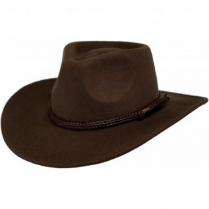 Cowboy Hats Broken Hill Hat - Brown - CB11H60ZNCT $108.68