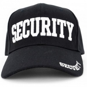 Baseball Caps Security Cap with ID On Front- Peak and Back - White Security Id - C218W68U0NO $17.73