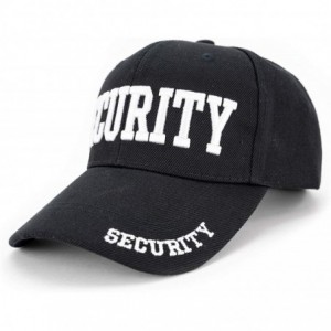 Baseball Caps Security Cap with ID On Front- Peak and Back - White Security Id - C218W68U0NO $17.73