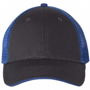 Baseball Caps Sandwich Trucker Cap - Charcoal/ Royal - CU18KY9MIUM $18.11