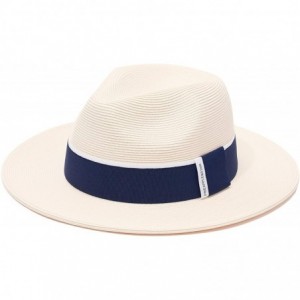 Sun Hats Sun Straw Fedora Beach Hat Fine Braid UPF50+ for Both Women Men - Ivory_2020bw - CK1974HY9HR $80.60
