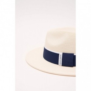 Sun Hats Sun Straw Fedora Beach Hat Fine Braid UPF50+ for Both Women Men - Ivory_2020bw - CK1974HY9HR $70.17