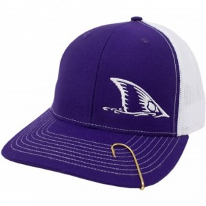Baseball Caps Redfish Tail Embroidered Cap Design Red Drum Fishing - Purple/White - C318RCK5O44 $49.76
