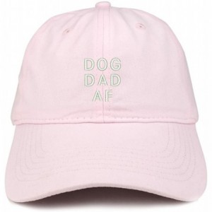 Baseball Caps Dog Dad AF Embroidered Soft Cotton Dad Hat - Lt-pink - CD18EYH2HAR $38.30