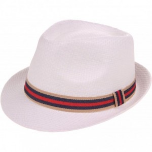 Fedoras Vintage Unisex Fedora Hat Classic Timeless Light Weight - White Anchor - CZ180R2MGMK $30.47