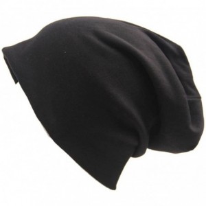 Skullies & Beanies Unisex Fashion Outdoor Sport Beanies Baggy Hippop Cotton Hat Skull Caps - A Black - C118659K4ZA $25.14