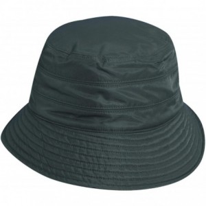 Bucket Hats Classico Women's Nylon Water Repellent 3 Inch Brim Lined Rain Hat - Charcoal - C8111X5IH4T $43.00