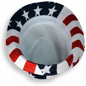 Fedoras USA American Flag Stingy Short Brim Trilby Fedora Hat Cap - CP11KYMZS5D $20.77