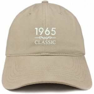 Baseball Caps Classic 1965 Embroidered Retro Soft Cotton Baseball Cap - Khaki - CR18COC3A7C $34.01
