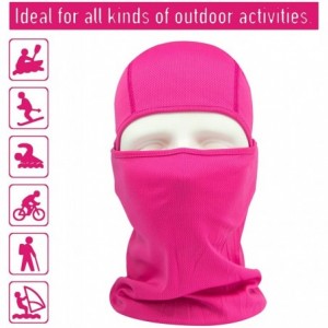 Balaclavas Balaclava Face Mask Adjustable Windproof UV Protection Hood - Rose - CH18624G6KQ $20.15