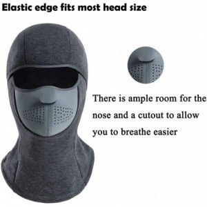 Balaclavas Balaclava Mask Winter Windproof Fleece Thermal Full Face Ski and Neck Warmer for Motorcycle Cycling - Gray - CL18I...