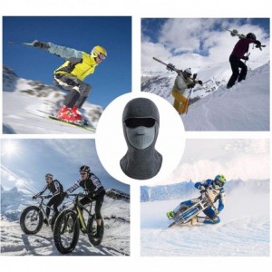 Balaclavas Balaclava Mask Winter Windproof Fleece Thermal Full Face Ski and Neck Warmer for Motorcycle Cycling - Gray - CL18I...