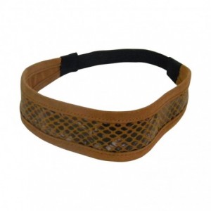 Headbands Tan Suede Snakeskin Headwrap 1.5 inch Fashion Headband Hair Band for Women & Girls - Tan - CL11Y78QCN7 $32.74