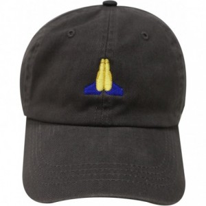 Baseball Caps Pray Emoji Cotton Baseball Cap Dad Hats - Charcoal - CC12JQZSOD1 $23.18