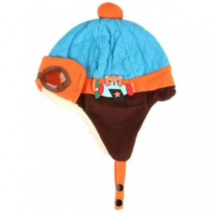 Skullies & Beanies Baby Girls Boys Hats Winter Warm Cap Hat Beanie Pilot Aviator Crochet Earflap Hats - Blue - C118LRTMH9K $1...
