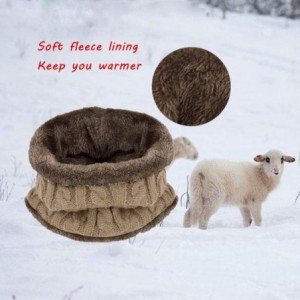 Skullies & Beanies Hat Scarf Set Winter Beanie Warm Knit Hat Fleece Lined Scarf Warm Winter Hat for Men & Women - Khaki 3 in ...